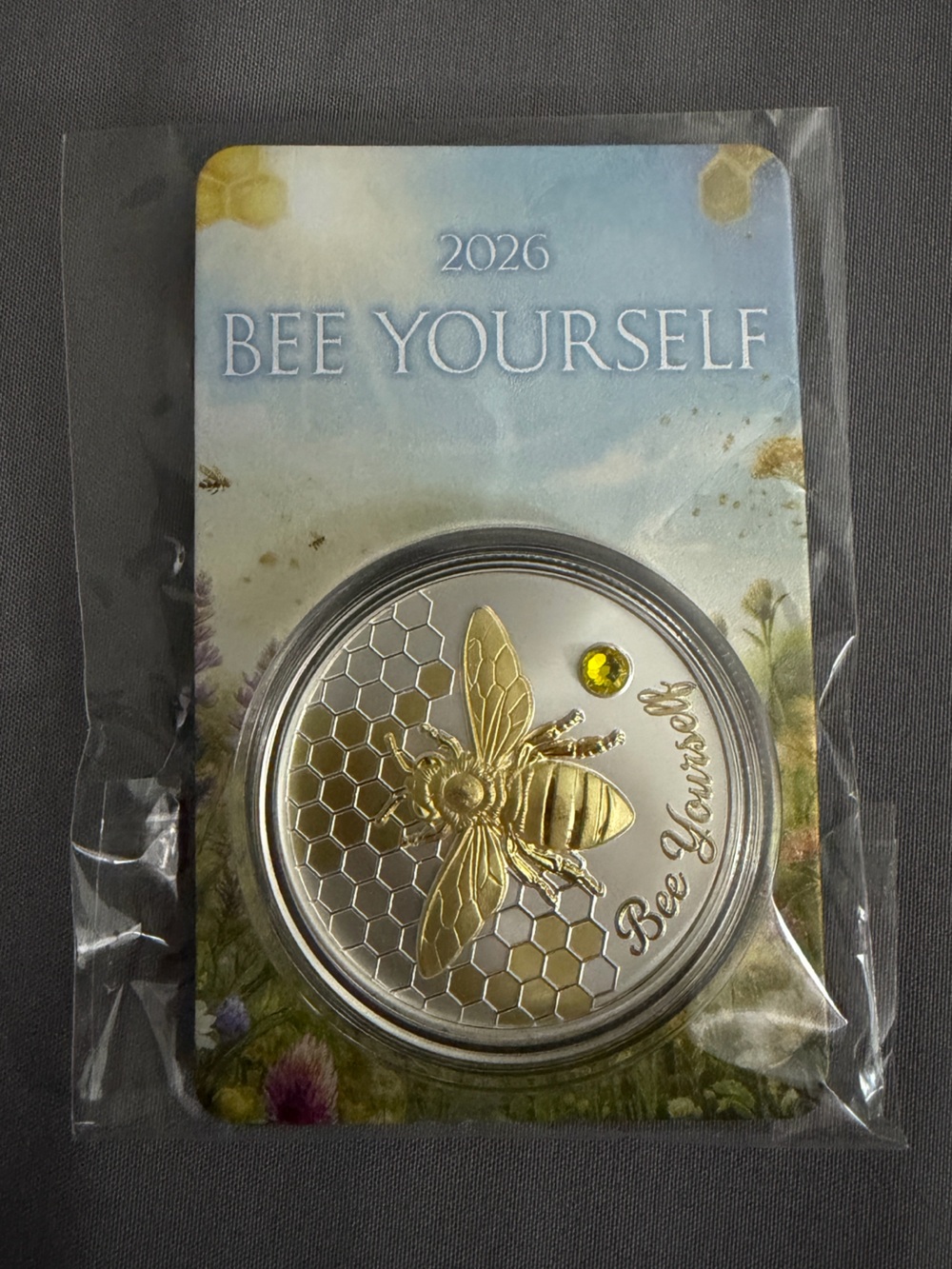 Bee Yourself 2026 Collectible Bee Coin - Gold & Silver Tone